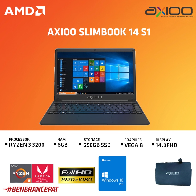 Jual Axioo Slimbook S Ryzen Gb Ssd Vega W Pro Fhd