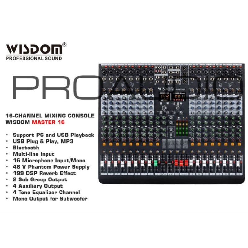 Jual Wisdom Mixer Master 16 Master16 16 Channel Original Garansi 1 ...
