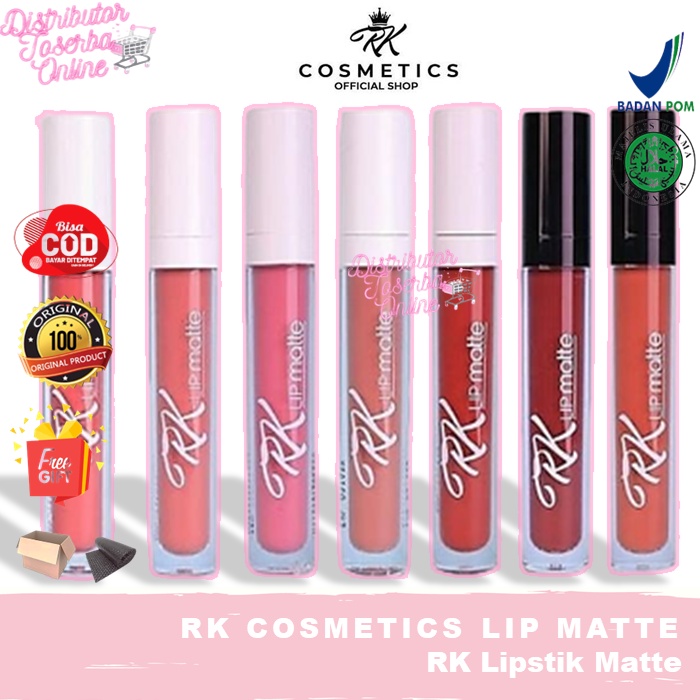 Jual (Team Resmi) Rk Lip Matte Original 100% Lipstik Rk Kosmetik Viral