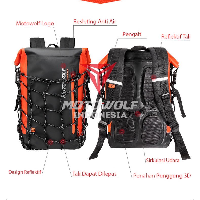 Jual Motowolf Tas Gendong Dufle Bag Waterproof L Shopee Indonesia