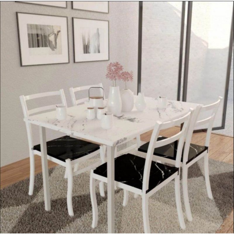 Jual Meja Makan Minimalis Dtm Marble + 4 Km Olympic Promo Murah ...