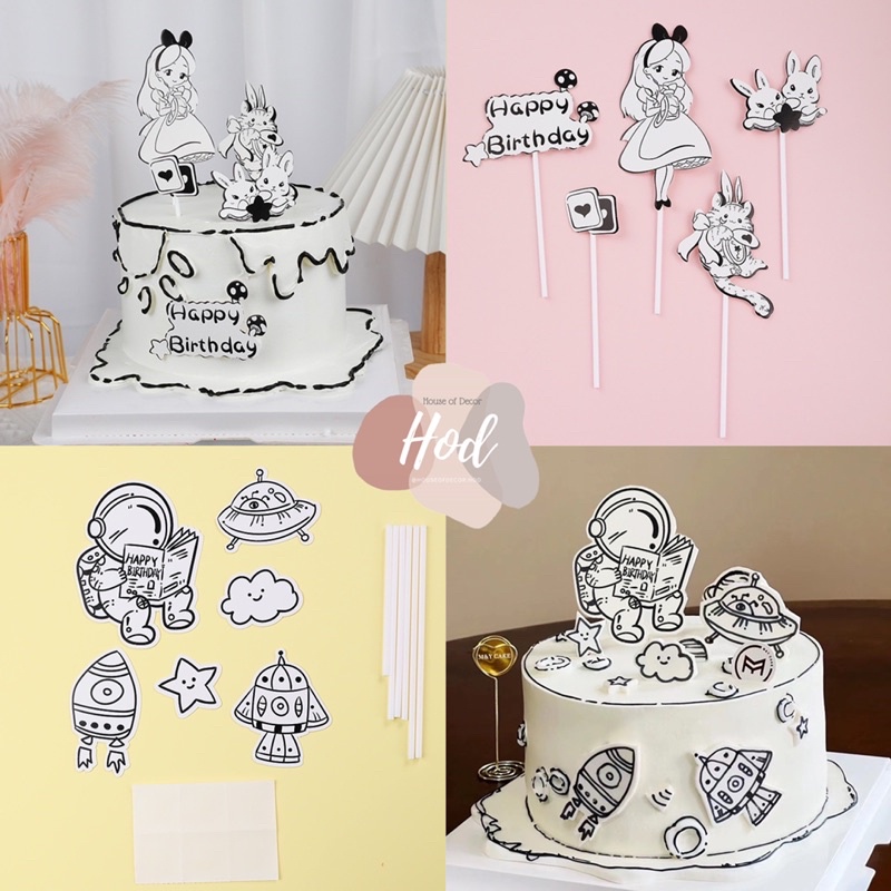 Jual Alice in wonderland cake topper