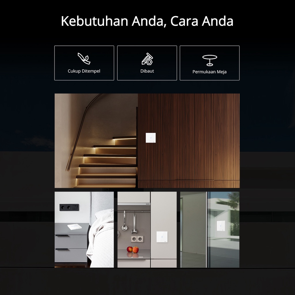Jual Sonoff Smart Wall Switch T2EU2CRF Saklar Remote Dinding Berkerja ...