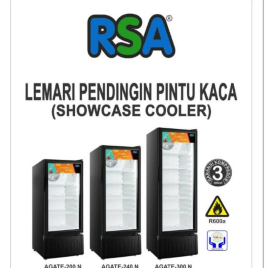 Jual SHOWCASE DISPLAY COOLER RSA 5 Rak AGATE-300 - AGATE 300 ( Medan ...