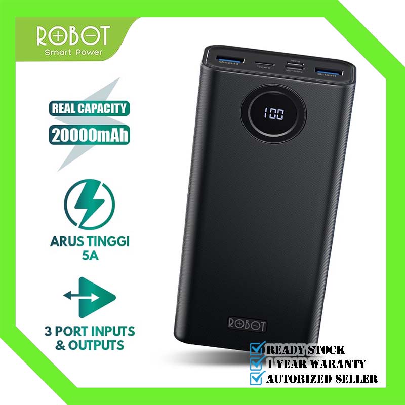 Jual Powerbank Robot Mah Rt Powerbank Fast Charging Port Input