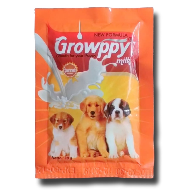 Jual Susu Anak Anjing - GROWPPY Dog Puppy Milk 1 Sachet 30 gr ( 1 Box ...
