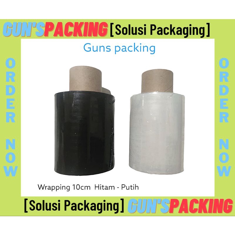 Jual Plastik Wrapping 10 CM x 200 M x 18 mic [ Hitam - Putih ] Best ...