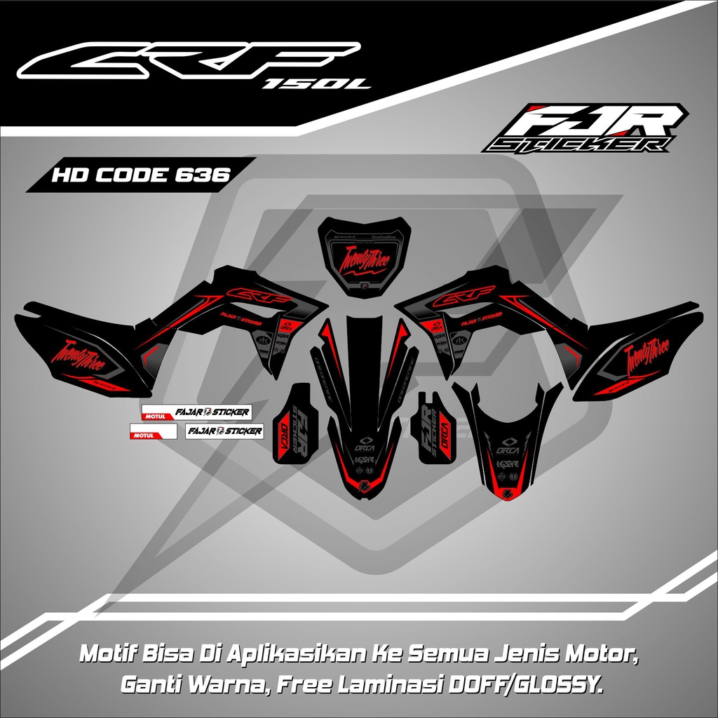 Jual STICKER DECAL CRF 150L SUPERMOTO FULL BODY CUSTOM DESAIN Shopee Indonesia