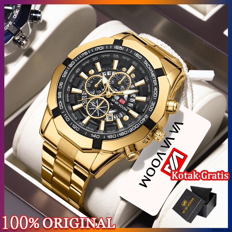 Jual Vava Voom Jam Tangan Pria Kronograf Luxury Sport Quartz Business