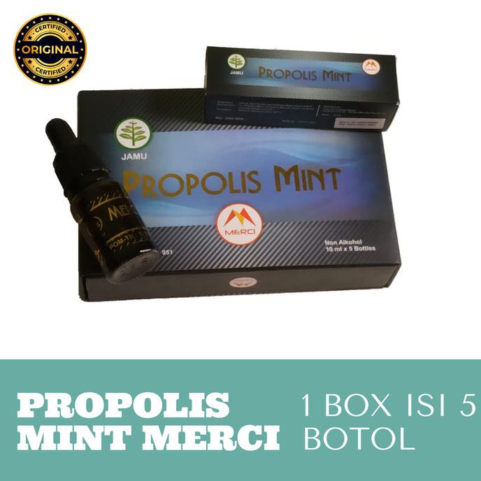Jual Propolis Brazilian Merci Mint Original / box isi 5 botol | Shopee ...