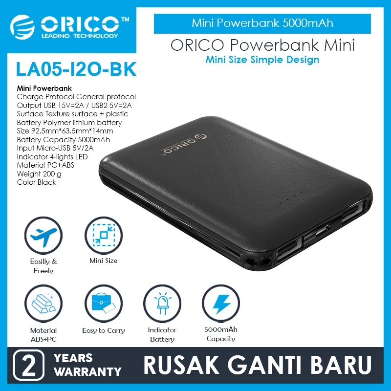 Power Bank ORICO LA05-I2O