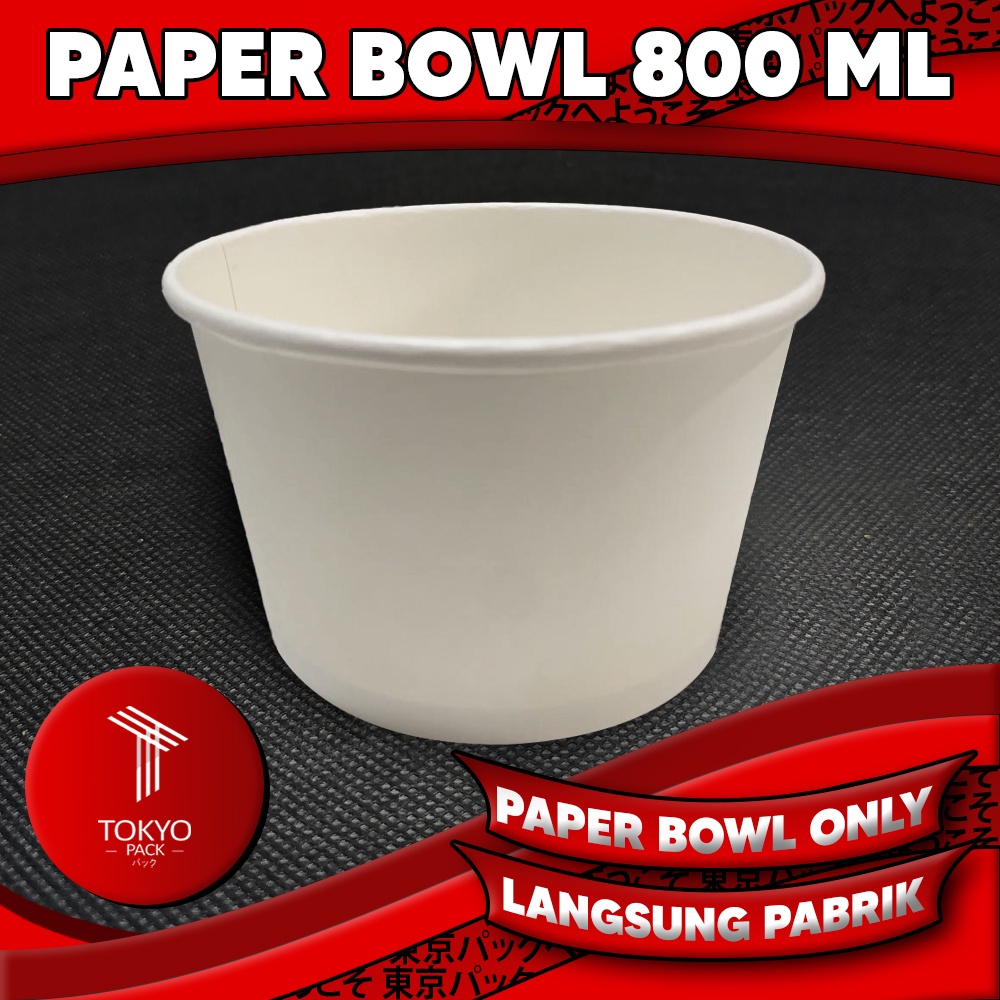 Jual Paper Bowl Ml Mangkok Kertas Rice Bowl Paper Ml Shopee Indonesia