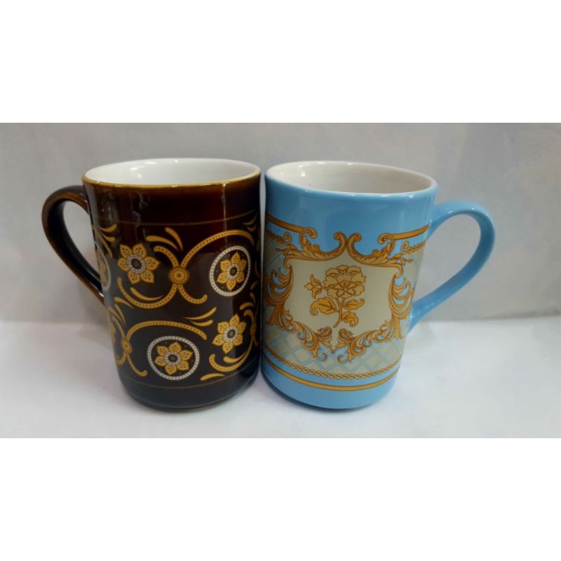 Jual Gelas Mug Keramik Motif Batik Shopee Indonesia 3662