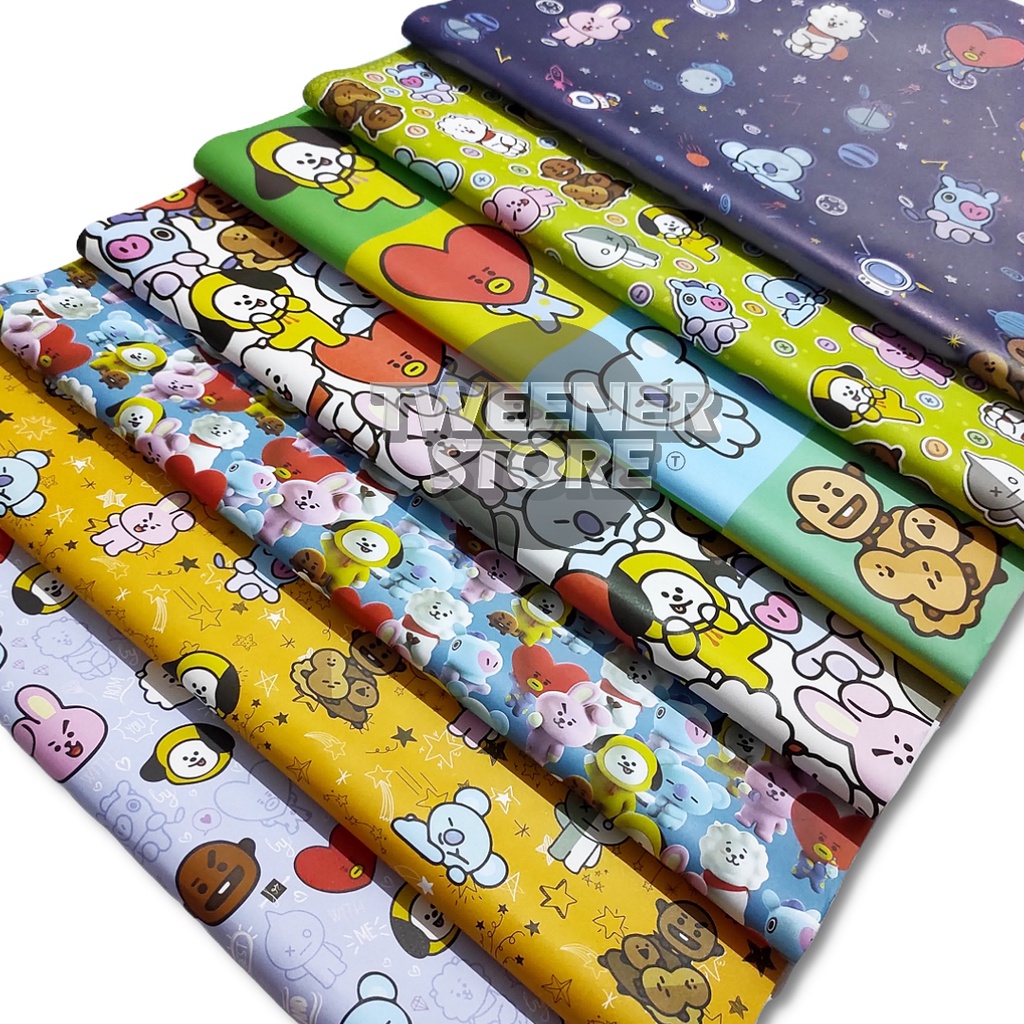 Jual Kertas Kado BTS BT21 BT 21 KPOP ARMY | Ukuran 48x64cm | Ketebalan