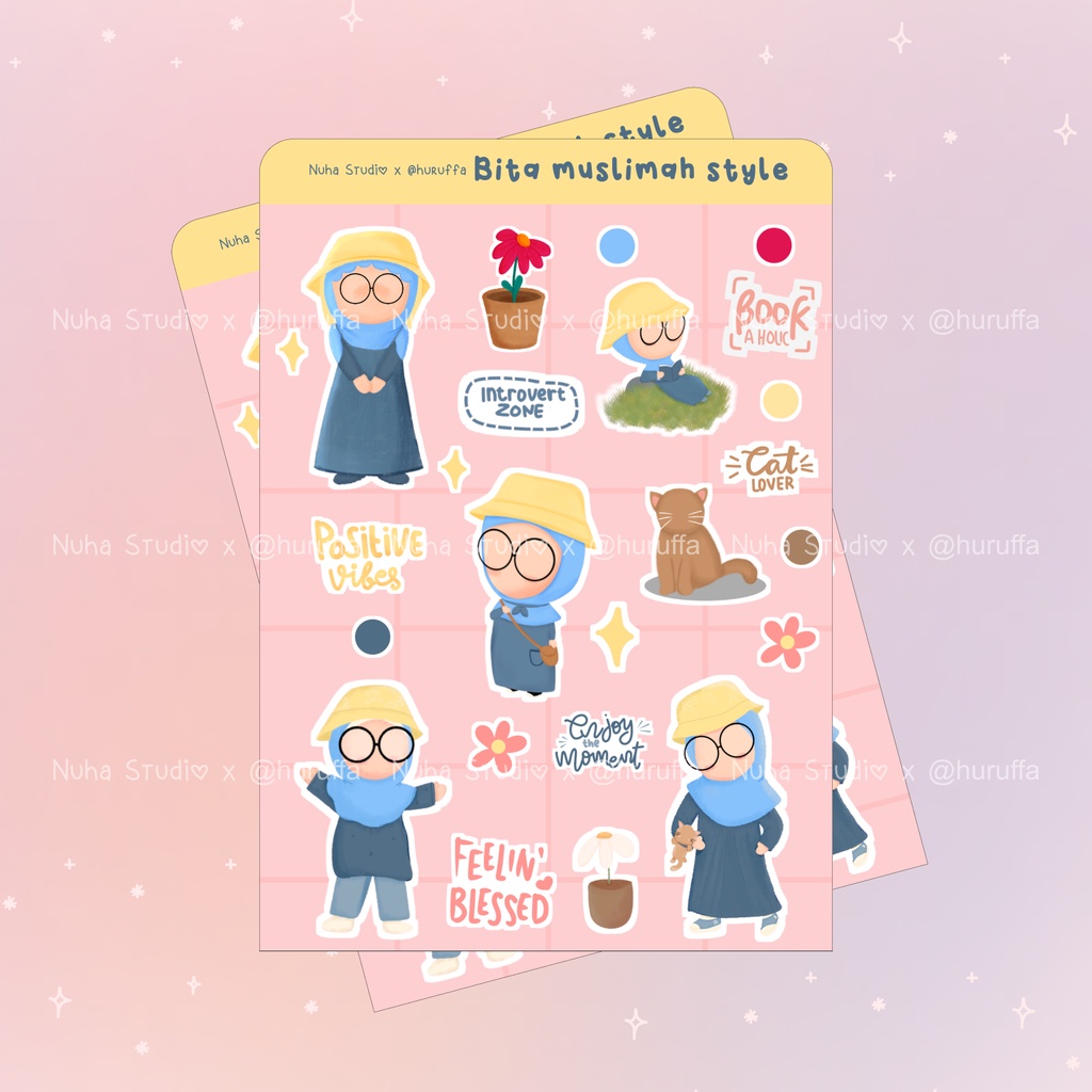 Jual Sticker Muslimah Style Faceless Aesthetic Sticker Estetik Stiker ...