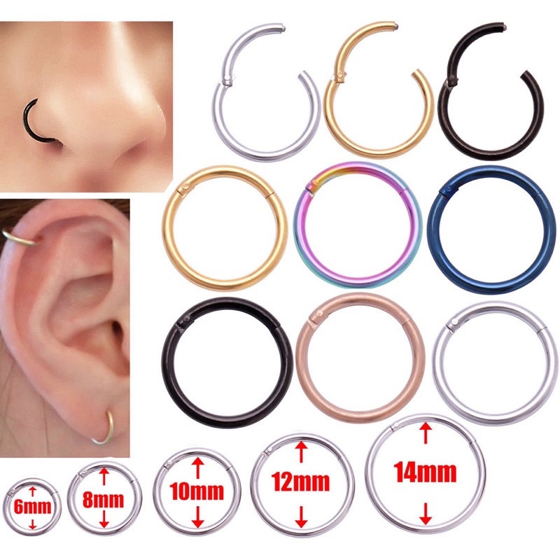 Jual Anting Ring Piercing Earrings Stainless Steel Mutlifungsi Antin Ring Telinga Hidung Bibir