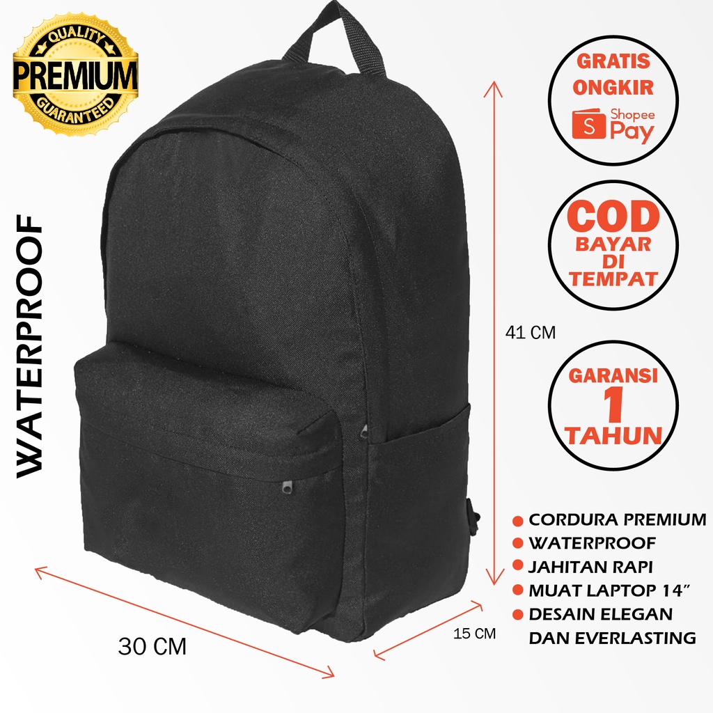 Jual Tas Ransel Anti Air Pria Laptop Backpack Mlbr Original Kasual