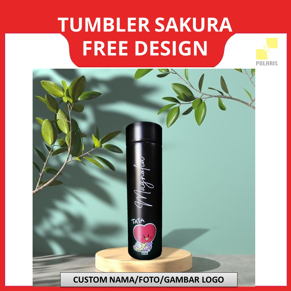 Jual TUMBLER SAKURA LIFE CUSTOM PRINT UV - BOTOL MINUM CETAK NAMA/LOGO ...