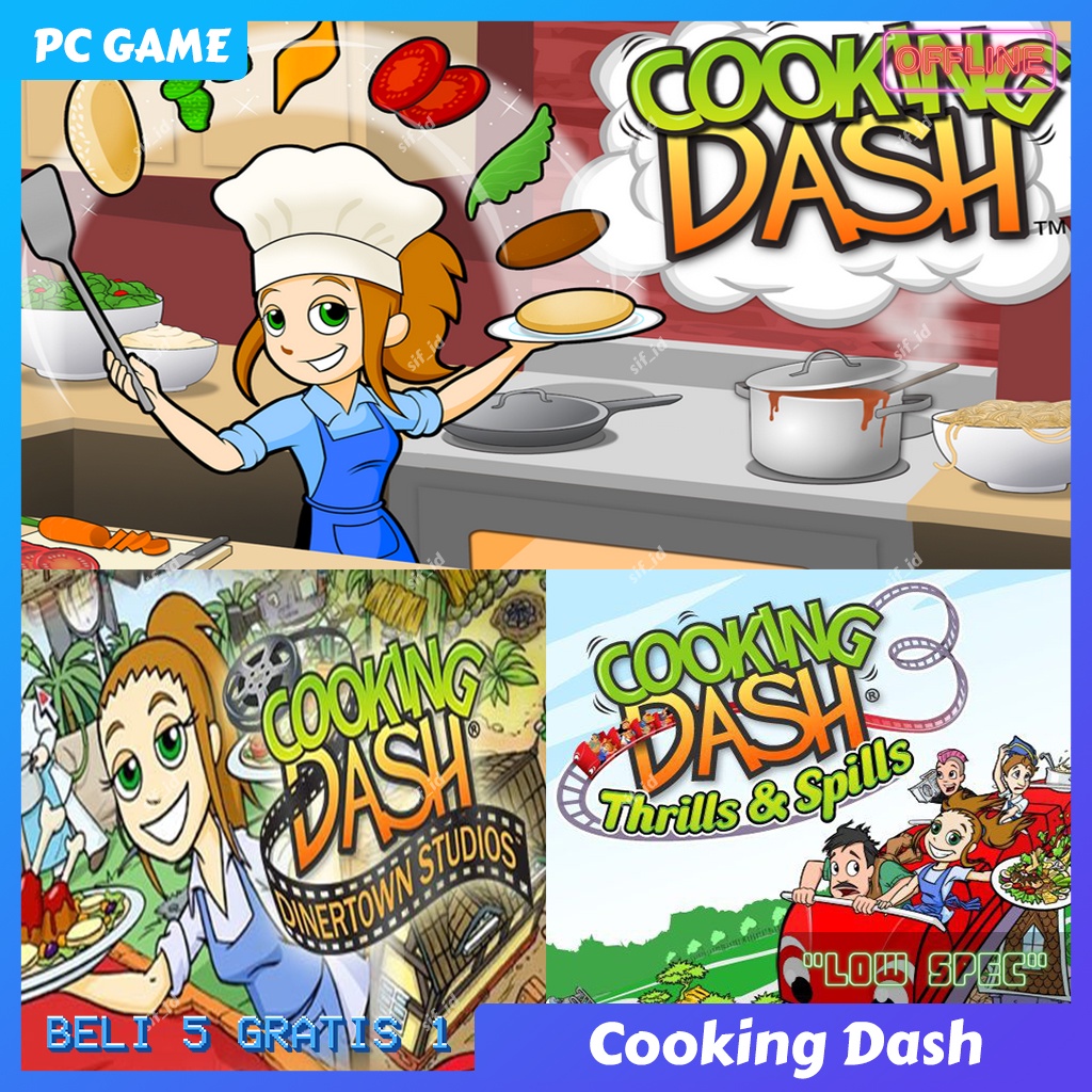 Jual Cooking Dash - Cooking Dash 2 Diner Town Studios - Cooking Dash 3  Thrills and Spills - Koleksi Cooking Dash 1 2 3 Lengkap - Game PC | Shopee  Indonesia