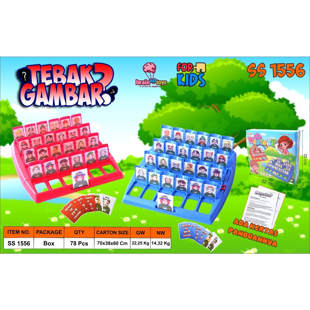 Jual Mainan Anak Tebak Gambar Board Game Who Is It Mainan Tebakan