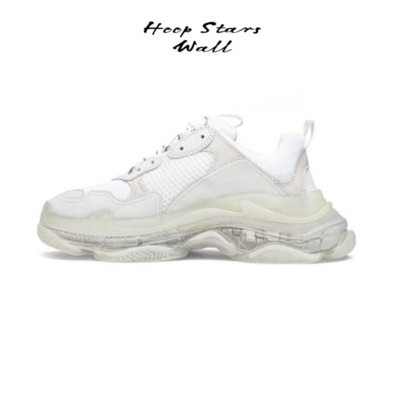 balenciaga triple s full white