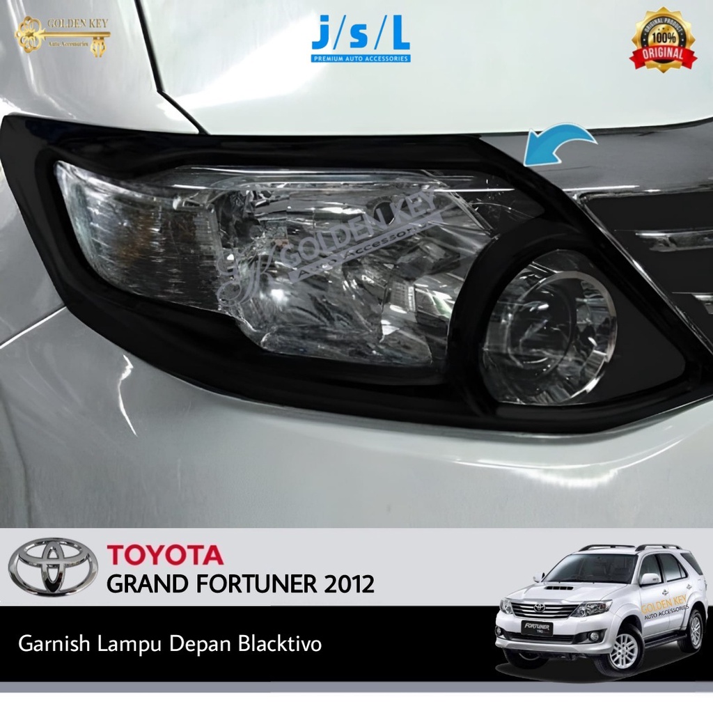 Jual JSL Garnish Depan Grand New Fortuner 2012 Head Lamp Garnish