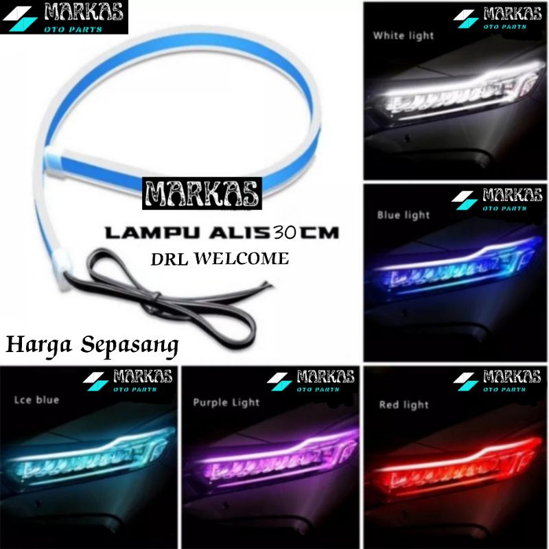 Jual Lampu Alis DRL 30 Cm Welcome Light Sein Running Led Strip ...