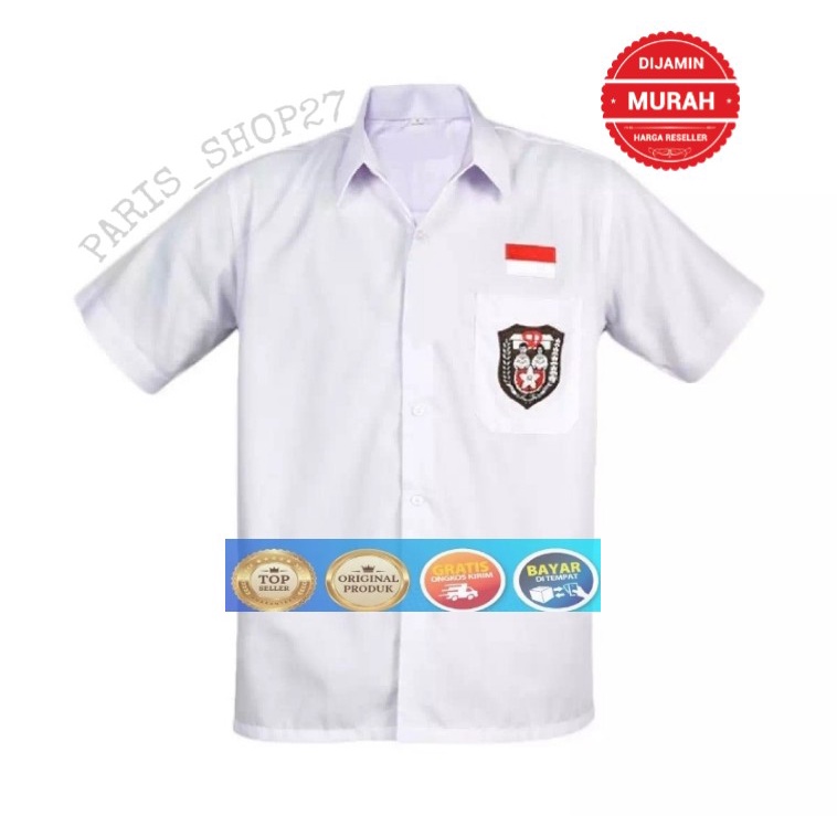 Jual Baju Putih Sekolah SD Kelas 1-6 Seragam Baju Putih Lengan Panjang