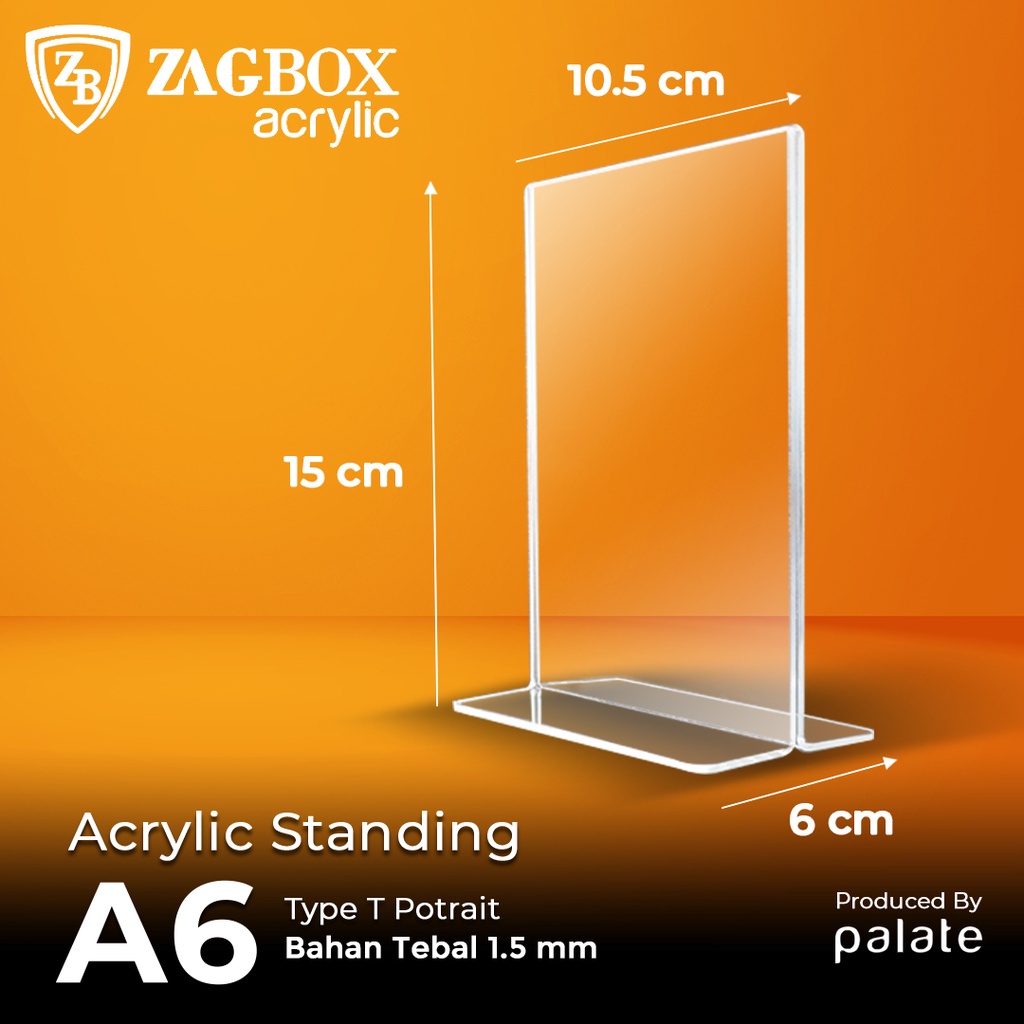 Jual Acrylic Tent Holder A T Akrilik A T Portrait Acrilic Mm Standar Shopee Indonesia