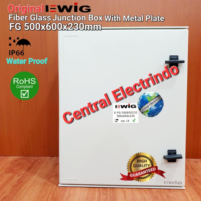Jual Fiber Glass Junction Box Panel FG 500×600×230mm EWIG With Metal ...