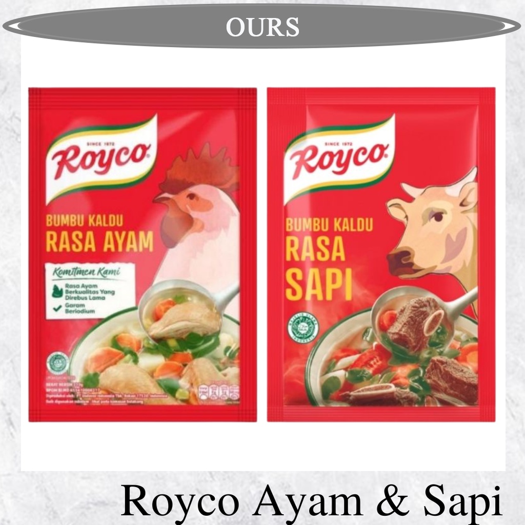 Jual Royco Ayam & Sapi 230 Gram Kaldu Penyedap Rasa Ourshopnow | Shopee ...