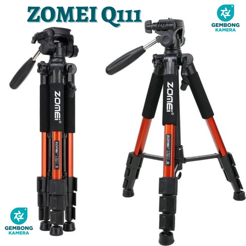 Jual Tripod Zomei Q111 with pan head 3 ways | Shopee Indonesia