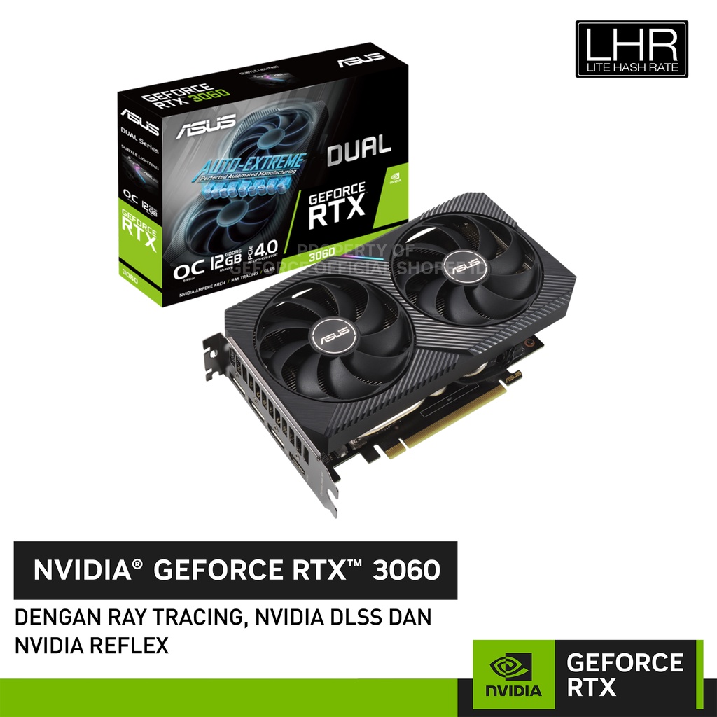 Jual ASUS DUAL GeForce RTX 3060 OC Edition V2 | 12GB GDDR6 | Shopee ...