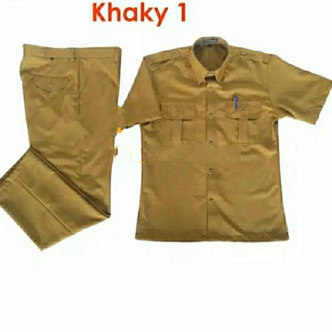 Jual Seragam PNS Seragam Pemda Pria Khaki Tua Baju PDH PNS Shopee