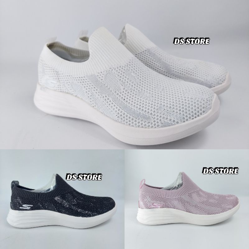 Jual skechers you wave slip on/sepatu skechers you wave wanita