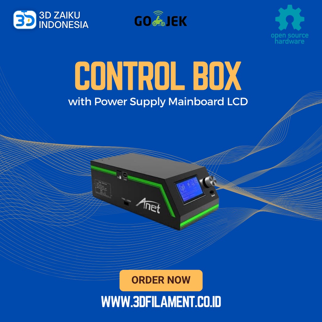 Jual Zaiku 3D Printer Power Control Box with Power Supply Mainboard LCD ...