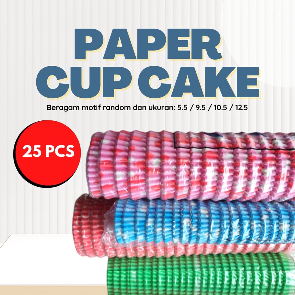 Jual [25 pcs] Kertas Kue/Cake Case/Kertas Roti Motif Berbagai Ukuran ...