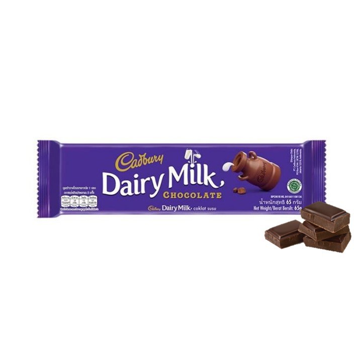 Jual Cadbury Dairy Milk Chocolate Original Regular 62g, Coklat Dengan ...