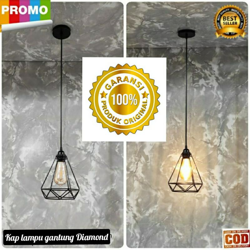 Jual Kap Lampu Gantung Diamond Lampu Apa Cafe Lampu Industrial Shopee