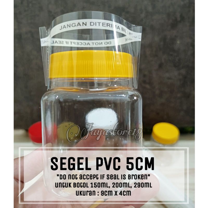 Jual SEGEL BOTOL PLASTIK PVC botol sambal jar toples 5cm 150ml 200ml ...
