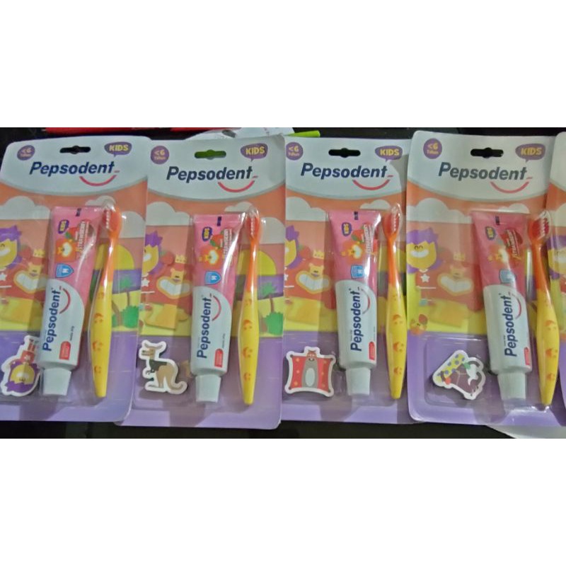 Jual Pepsodent kids pasta gigi dan sikat gigi anak dibawah 6 tahun