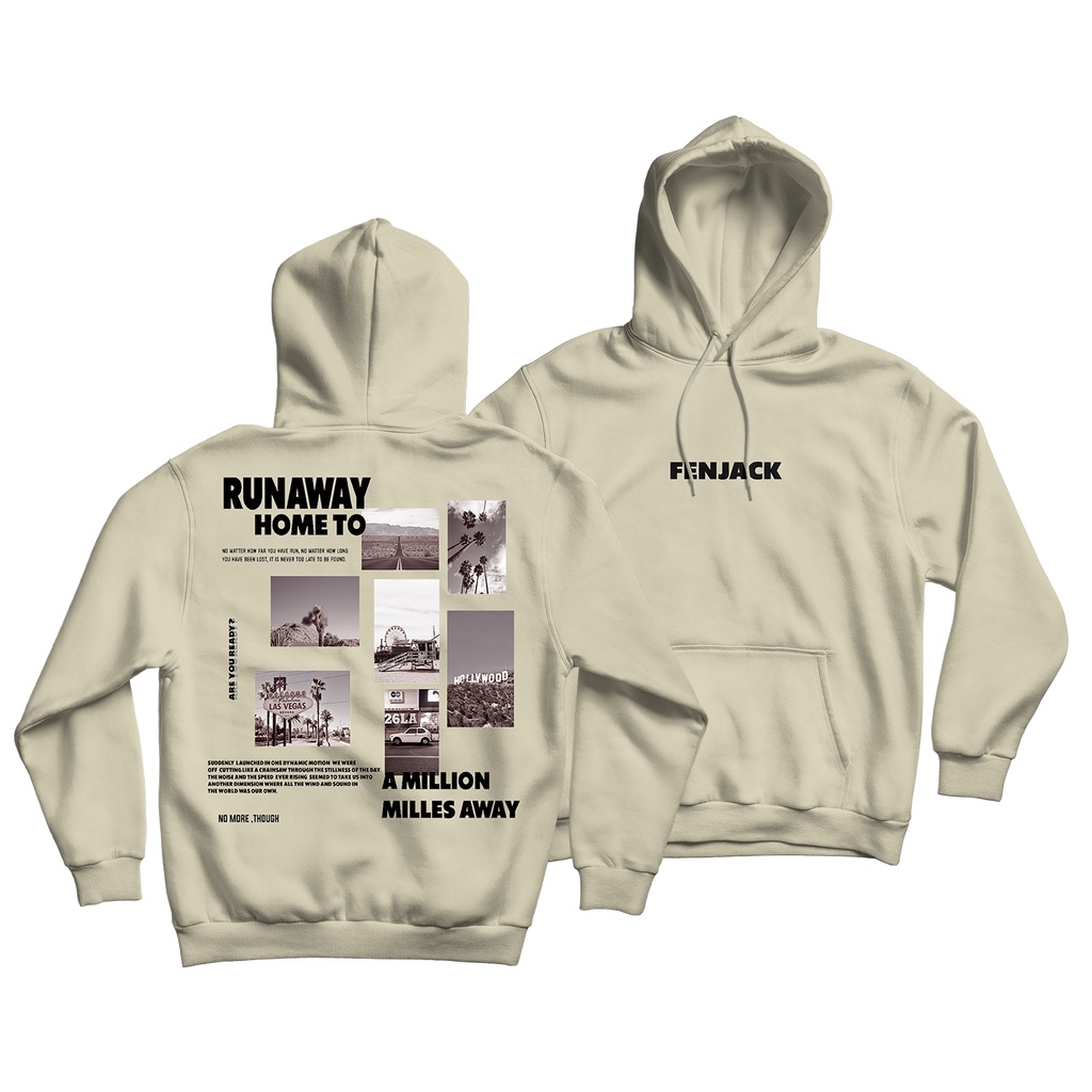 Jual Sweaterpolos Hoodie Jumper RUNAWAY ( Sablon ) Unisex Pria & Wanita
