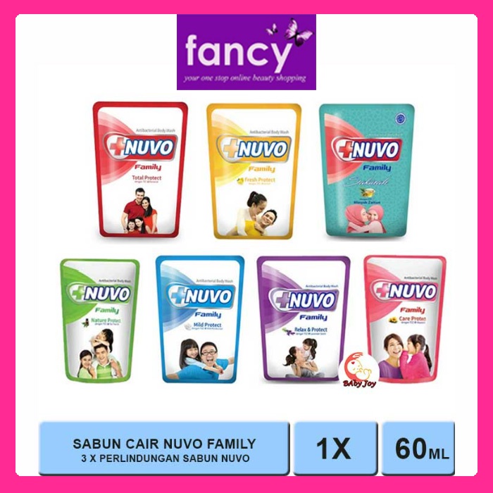 Nuvo Body Wash 60 ml / Sabun Batang Sabun Mandi Cair