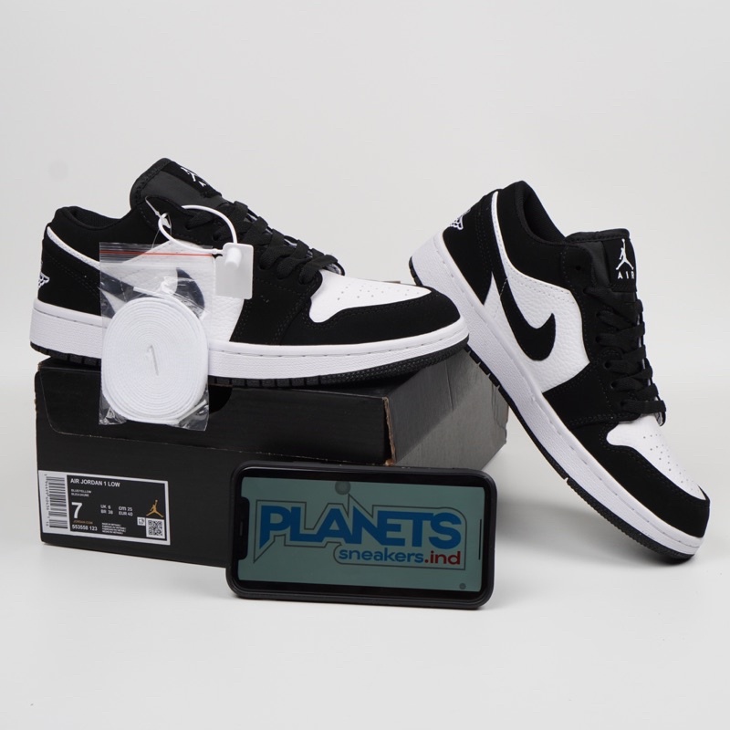 Jual Sepatu Nike Air Jordan 1 Low Black White Hitam Putih Shopee