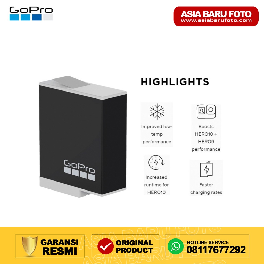 Jual Gopro Enduro Battery Original Garansi Resmi | Shopee Indonesia