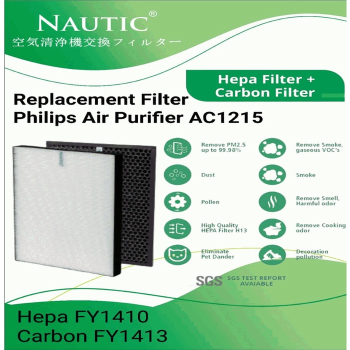 Jual NAUTIC HEPA FILTER PHILIPS AIR PURIFIER AC1215 AC2729