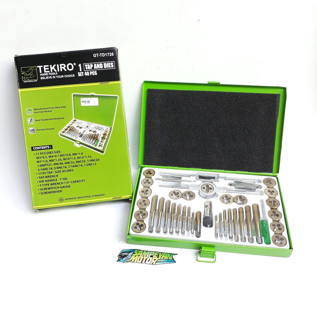 British Association BA 0-10 Tap And Die Set (44 Pc) - For Stuart & Model Steam Engines, Carbon Steel