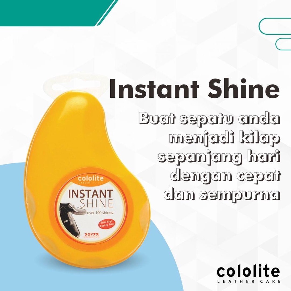 Jual COLOLITE INSTANT SHINE Shoes Spon Semir Sepatu Kulit Mengkilap ...