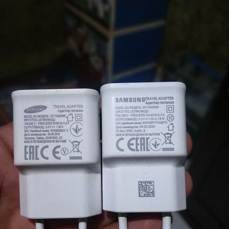 Jual Batok charjer copotan Samsung 1,55 amper.. original samsung ...