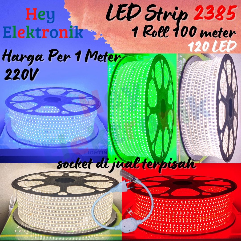 Jual Lampu LED Strip Selang 2835 120 LED Harga Per 1 Meter | Shopee ...